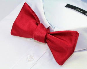 Solid Color Silk Self Tie Bow Ties