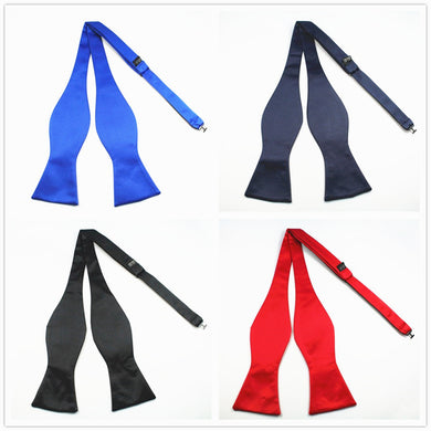 Solid Color Silk Self Tie Bow Ties
