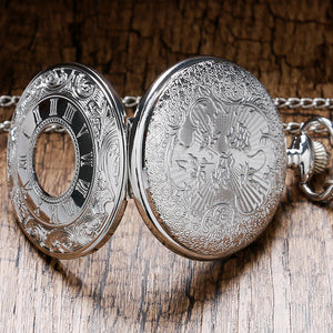 Quartz Victorian Pendant Chain Pocket Watch