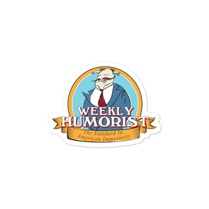 Weekly Humorist Jarvis Crest Bubble-free stickers