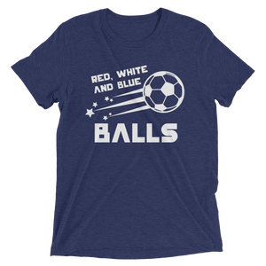 Red, White, and Blue Balls USA Soccer Short sleeve t-shirt