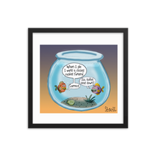 Final Flush Cartoon Framed print